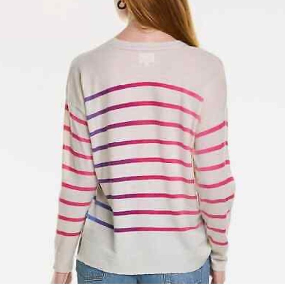 Sundry Wool and Cashmere Blend ombre Stripes Sweater - Picture 2 of 4